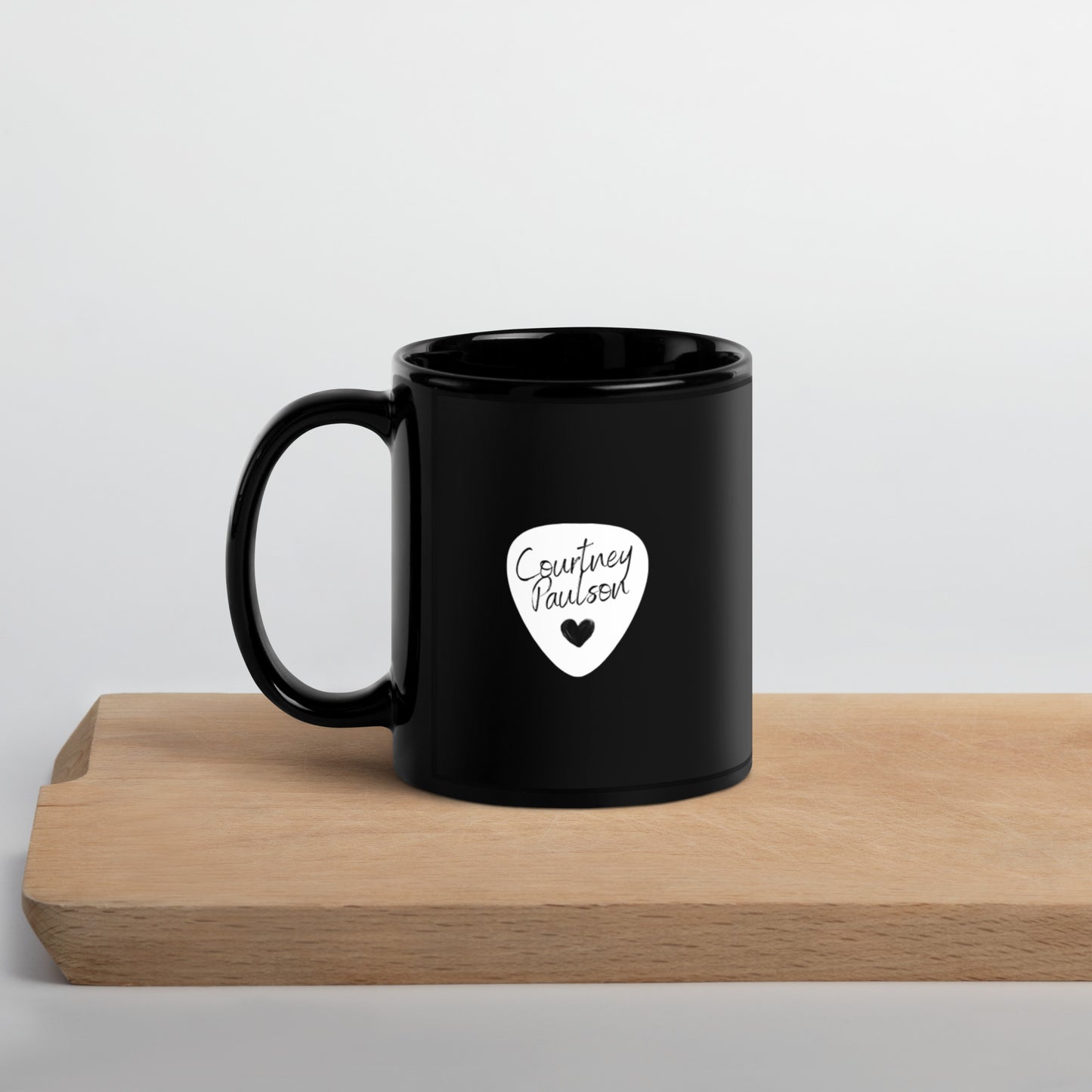 Black Glossy Mug - Guitar Pick