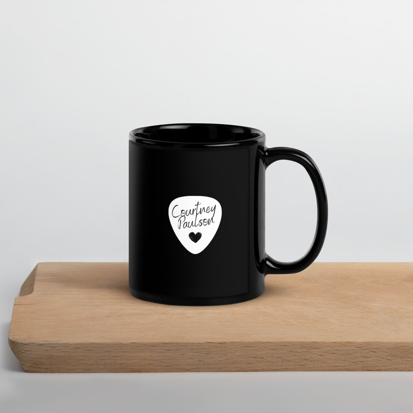 Black Glossy Mug - Guitar Pick