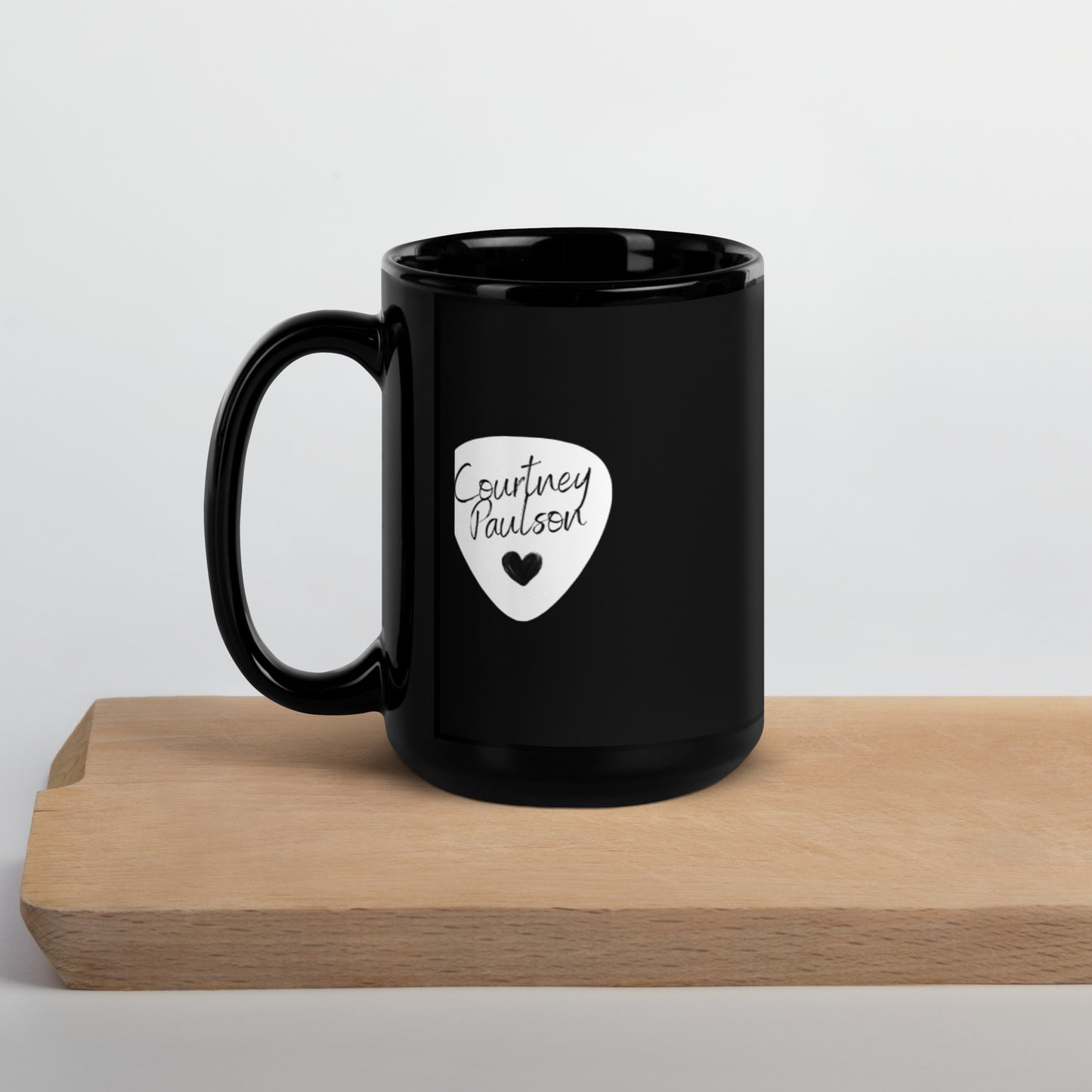 Black Glossy Mug - Guitar Pick