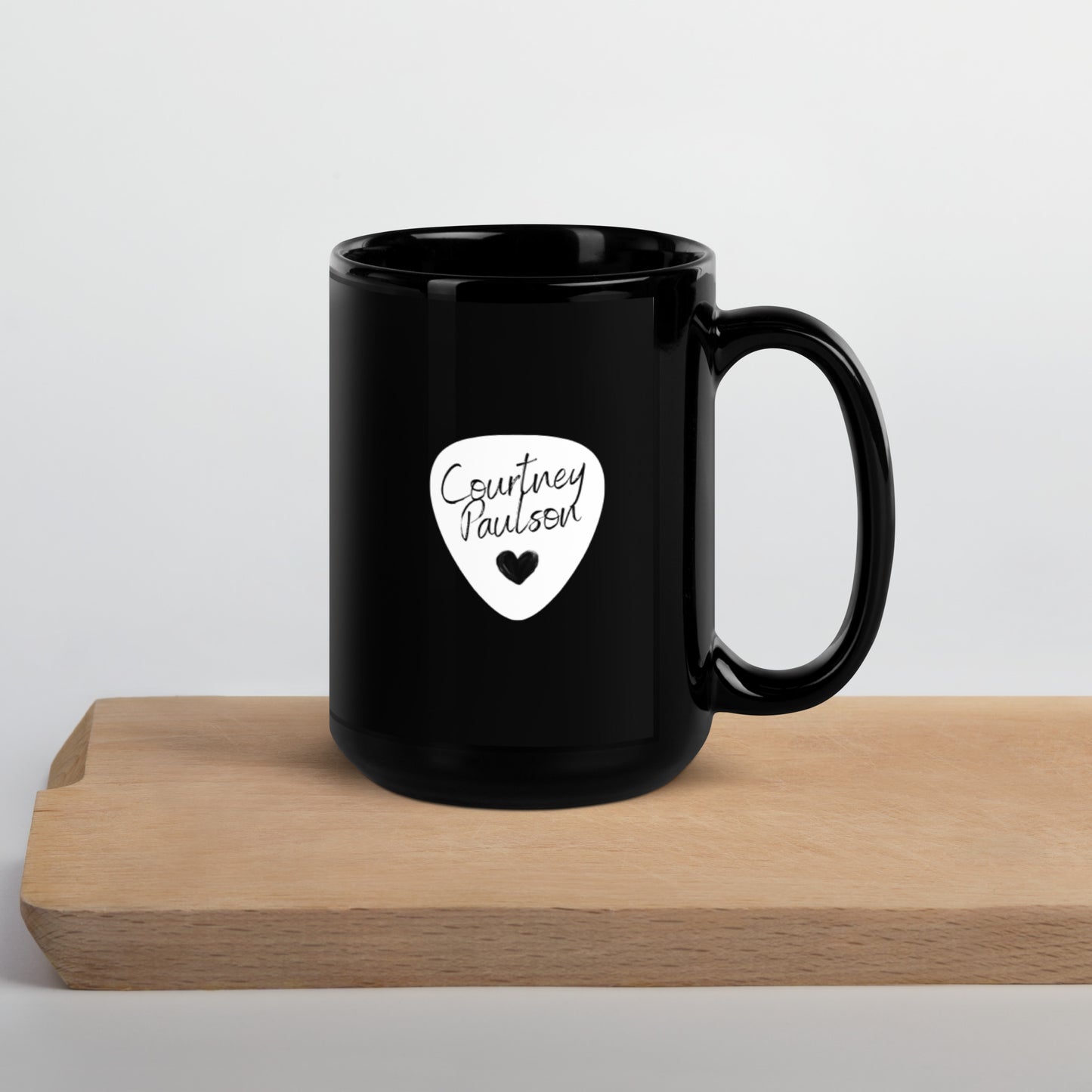 Black Glossy Mug - Guitar Pick